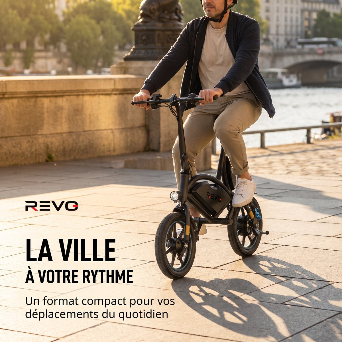 Draisienne électrique REVO UrbanRide 14 – 350 W – 25 km/h – Roues 14" – Bluetooth – Pliable