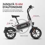 Draisienne électrique REVO Glide 14 – 350 W – Autonomie jusqu'à 15 km – Roues 14″ – Batterie amovible 36 V 5,2 Ah