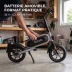 Draisienne électrique REVO Glide 14 – 350 W – Autonomie jusqu'à 15 km – Roues 14″ – Batterie amovible 36 V 5,2 Ah