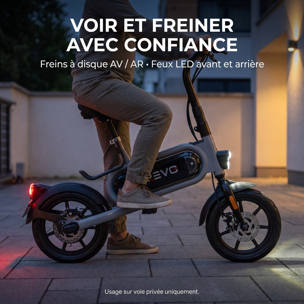 Draisienne électrique REVO Glide 14 – 350 W – Autonomie jusqu'à 15 km – Roues 14″ – Batterie amovible 36 V 5,2 Ah