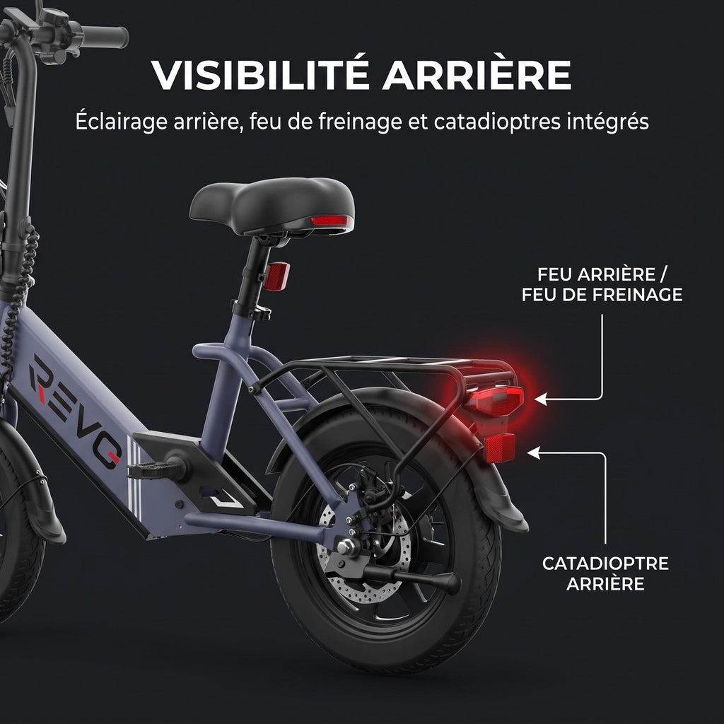 Draisienne électrique REVO Nexo 14 – Pneus 14" – Double frein à disque – Pliable – Charge 120 kg