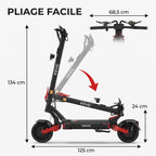 Trottinette électrique REVO Apex X2 – 2 × 1800 W – Batterie 52 V 23,4 Ah – Pneus 10″ tubeless – Double suspension – App & NFC