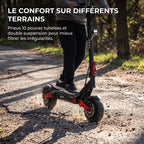 Trottinette électrique REVO Apex X2 – 2 × 1800 W – Batterie 52 V 23,4 Ah – Pneus 10″ tubeless – Double suspension – App & NFC