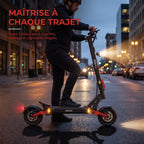 Trottinette électrique REVO Apex X2 – 2 × 1800 W – Batterie 52 V 23,4 Ah – Pneus 10″ tubeless – Double suspension – App & NFC