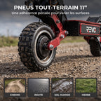 Trottinette Électrique REVO Talon X2 – Double Moteur – Batterie 60 V 33 Ah – Autonomie 80 à 100 km – Pneus Tout-Terrain 11"