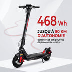 Trottinette Électrique REVO Altura 50 – 350 W – Autonomie 50 km – Batterie 468 Wh – Roues 10″ – Clignotants Intégrés