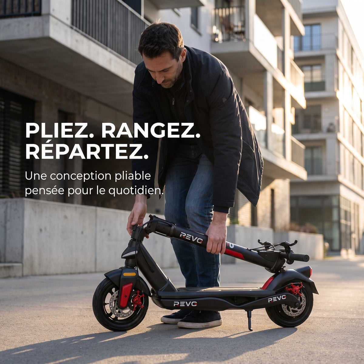 Trottinette Électrique REVO Altura 50 – 350 W – Autonomie 50 km – Batterie 468 Wh – Roues 10″ – Clignotants Intégrés