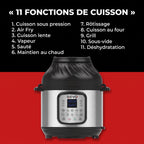 Multicuiseur et Air Fryer REVO Fusion 6 – 5,7 L – 1500 W – 11 fonctions de cuisson – Cuisson sous pression et friture à air