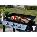 Gas plancha REVO Brasa – 3 burners 7.5 kW – Black steel – Butane/Propane