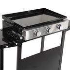 REVO Mérida Gas Plancha – 3 burners 6 kW with trolley – Enameled steel plate