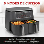 Friteuse à air chaud REVO Synora 7,6 – Double zone 7,6 L – 6 modes – Cuisson synchronisée