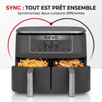 Friteuse à air chaud REVO Synora 7,6 – Double zone 7,6 L – 6 modes – Cuisson synchronisée